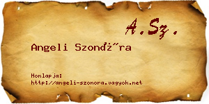 Angeli Szonóra névjegykártya